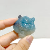 13 Pieces Trolleite Stone Tiger Head Carving Closeout