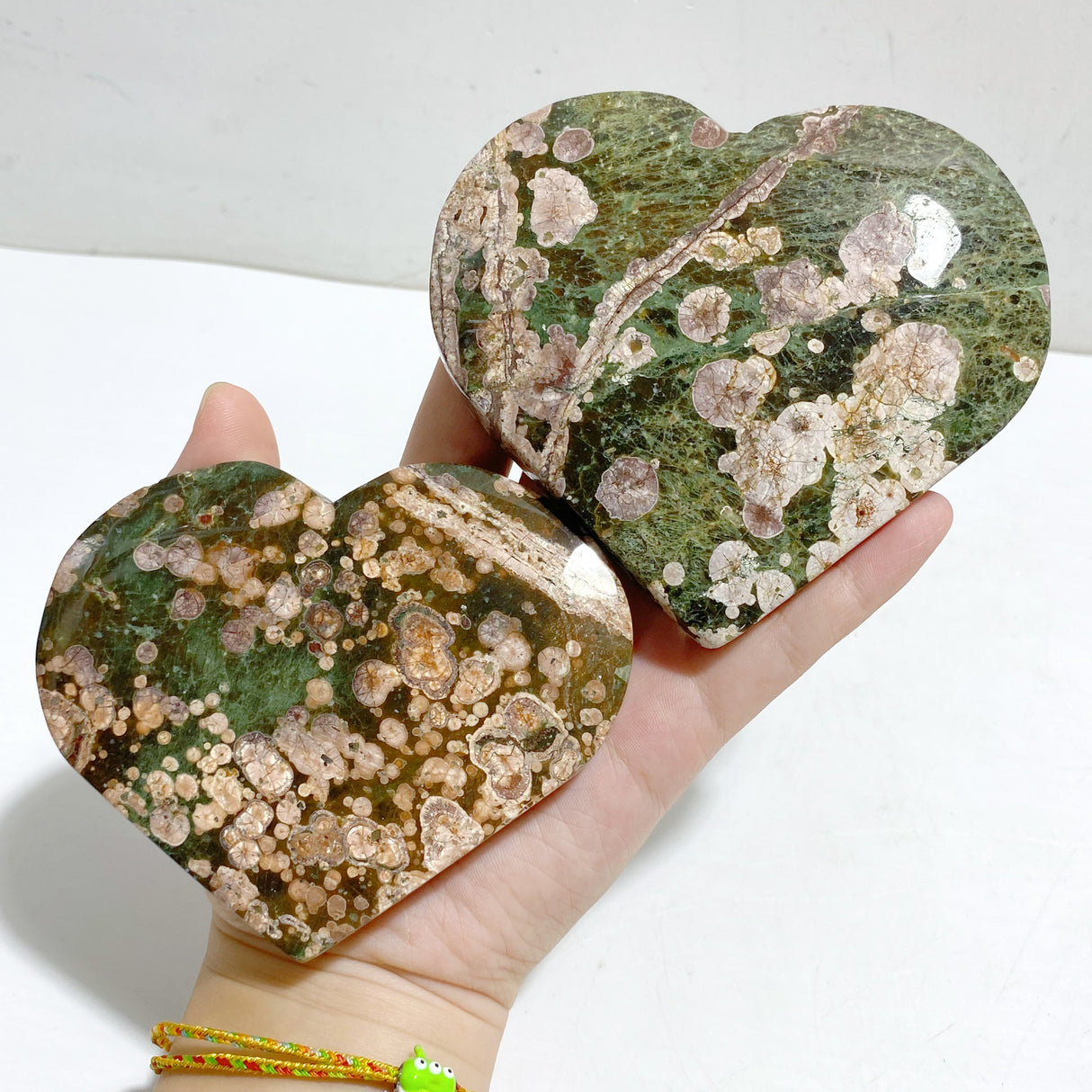 12 Pieces Large Rainforest Jasper Heart #2