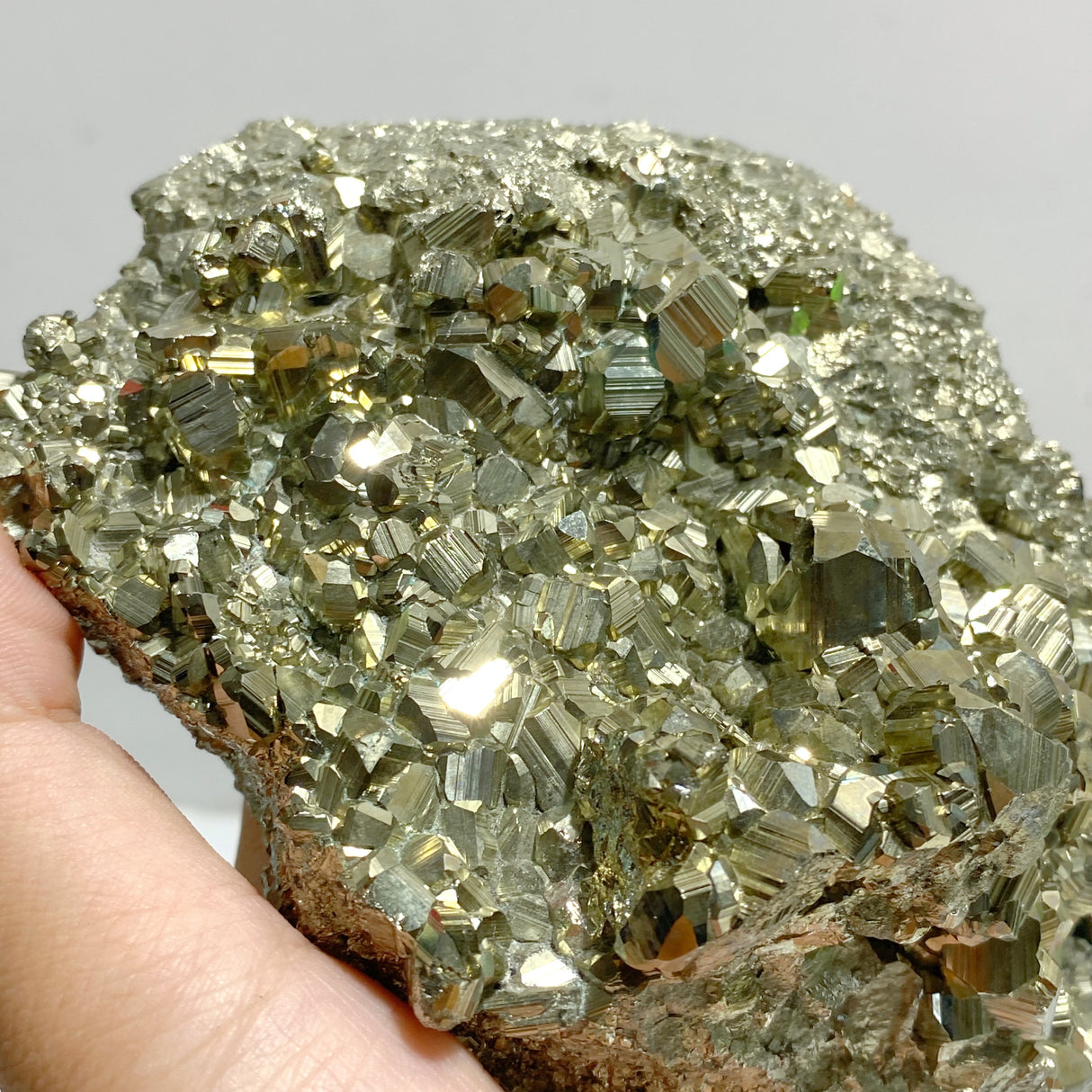 Natural Pyrite Mineral Specimen With Stand #A3