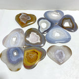 10 Pieces Geode Druzy Agate Heart