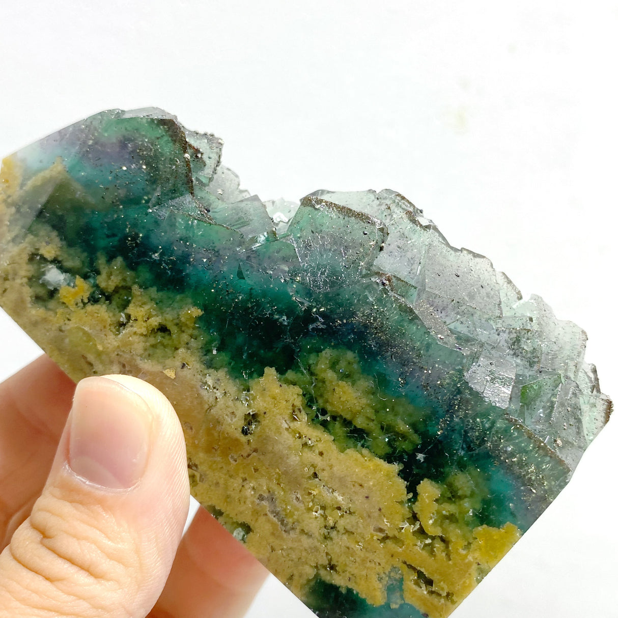 17 Pieces Blue Fluorite Mixed Pyrite Raw Side Tower Point
