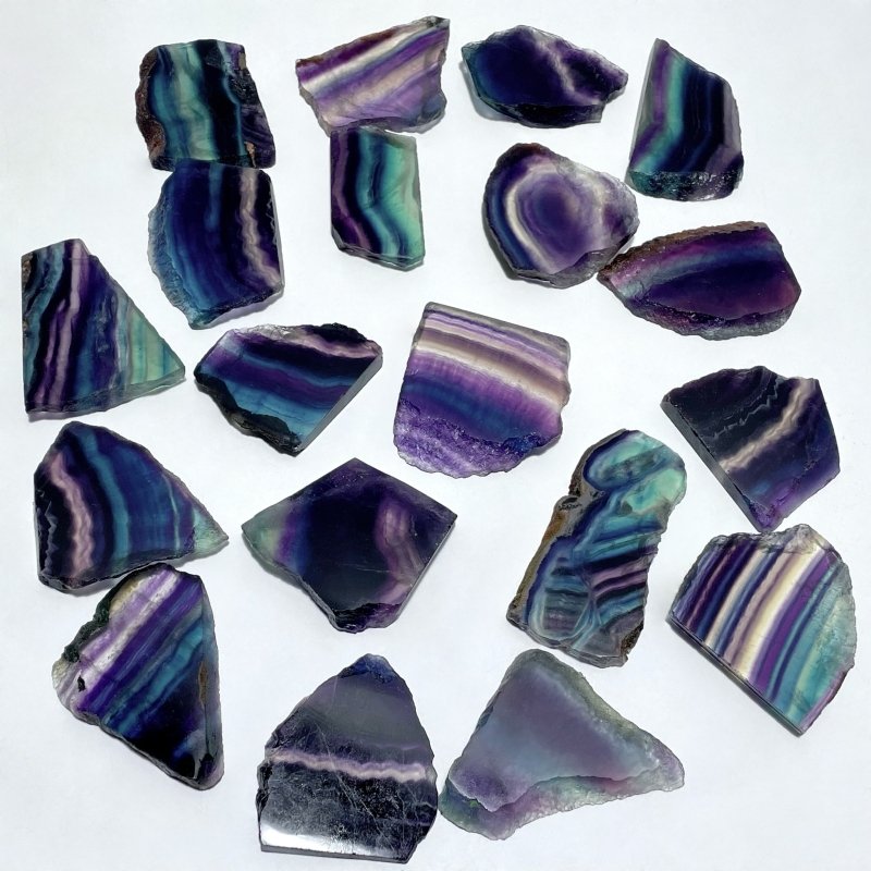 2 - 3in Small Rainbow Fluorite Slab Wholesale - Wholesale Crystals