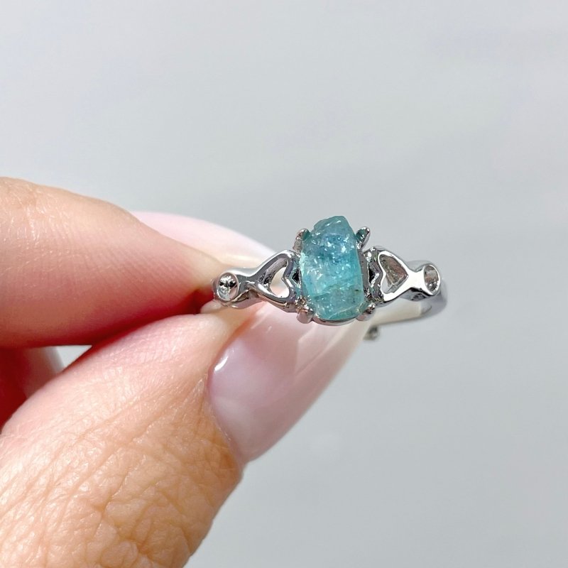 2 Color Clear Apatite Green&Blue Ring - Wholesale Crystals