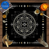 2 Moon Phase Starry Sky Tarot Tablecloth - Wholesale Crystals