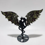 2 Pairs Dragon Blood Stone Demon And Angel Wing Carving With Stand - Wholesale Crystals