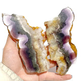 2 Pairs Fluorite Mixed Pyrite Butterfly Wing With Stand 3 - Wholesale Crystals