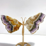 2 Pairs Fluorite Mixed Pyrite Butterfly Wing With Stand 3 - Wholesale Crystals