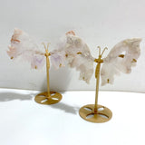 2 Pairs Geode Sakura Flower Agate Butterfly Wing With Stand -Wholesale Crystals