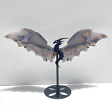 2 Pairs Stripe Agate Flying Dragon Wing With Stand - Wholesale Crystals