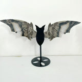 2 Pairs Volcano Agate Bat Wing With Stand (UV - Reactive) - Wholesale Crystals