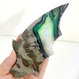 2 Pairs Volcano Agate Bat Wing With Stand (UV - Reactive) - Wholesale Crystals