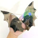 2 Pairs Volcano Agate Bat Wing With Stand (UV - Reactive) - Wholesale Crystals