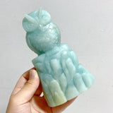 2 Pieces Beautiful Caribbean Calcite Owl Carving -Wholesale Crystals