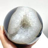2 Pieces Beautiful Geode Agate Spheres - Wholesale Crystals