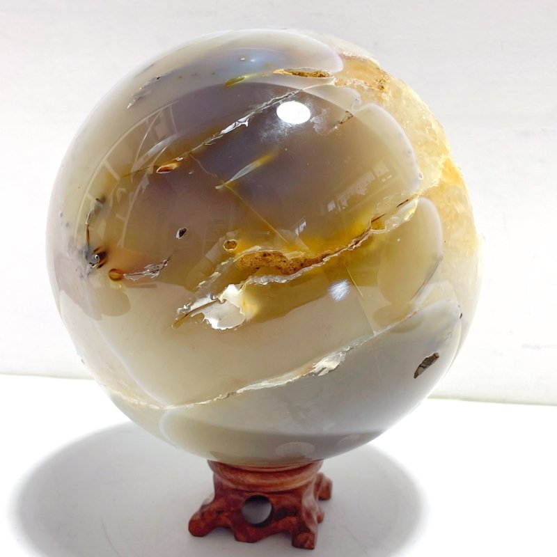 2 Pieces Beautiful Geode Agate Spheres - Wholesale Crystals