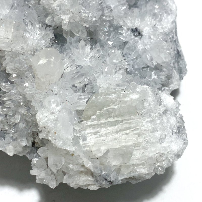 2 Pieces Black Clear Quartz Cluster Mixed Pyrite - Wholesale Crystals