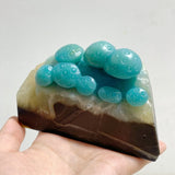 2 Pieces Caribbean Calcite Carving -Wholesale Crystals