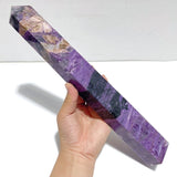2 Pieces Charoite Four - sided Tower For Collection A05 - Wholesale Crystals