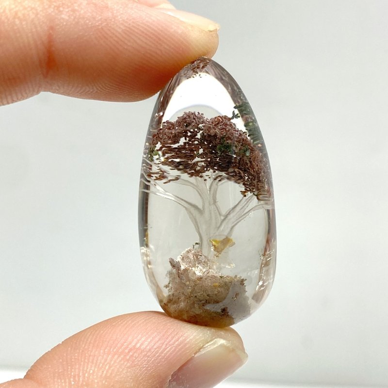 2 Pieces Flower&Tree Garden Quartz Inner Scene Carving - Wholesale Crystals