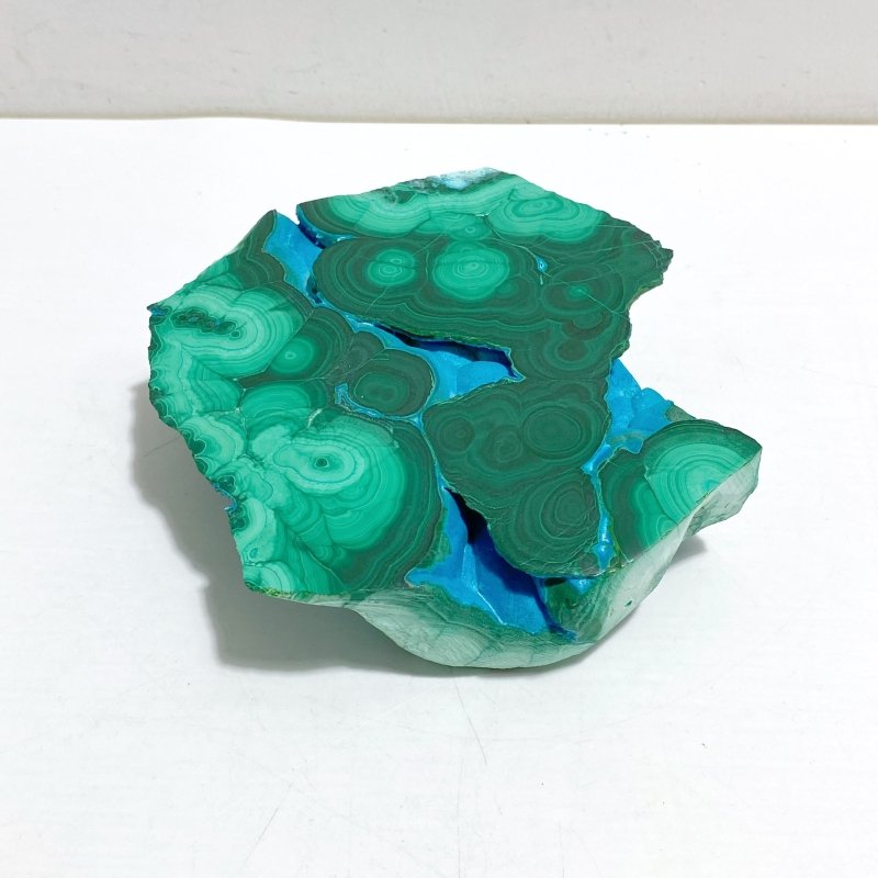 2 Pieces High Quality Chrysocolla Mixed Malachite Slab Specimen 15 - Wholesale Crystals