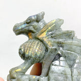 2 Pieces Labradorite Flying Dragon Castle Carving - Wholesale Crystals