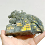 2 Pieces Labradorite Flying Dragon Castle Carving - Wholesale Crystals