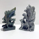 2 Pieces Labradorite Nine - tailed Fox Carving - Wholesale Crystals