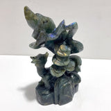 2 Pieces Labradorite Nine - tailed Fox Carving - Wholesale Crystals