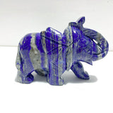 2 Pieces Lapis Lazuli Elephants Carving - Wholesale Crystals