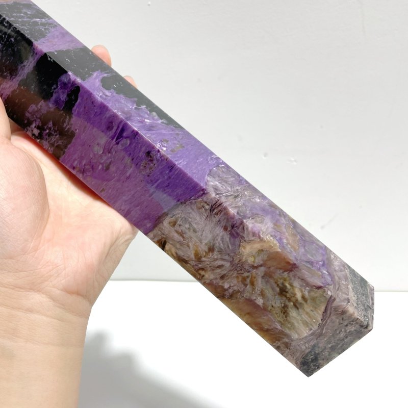 2 Pieces Large Charoite Tower Point For Collection - Wholesale Crystals
