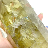 2 Pieces Large Citrine Mountain Tower Raw Bottom With Stand - Wholesale Crystals