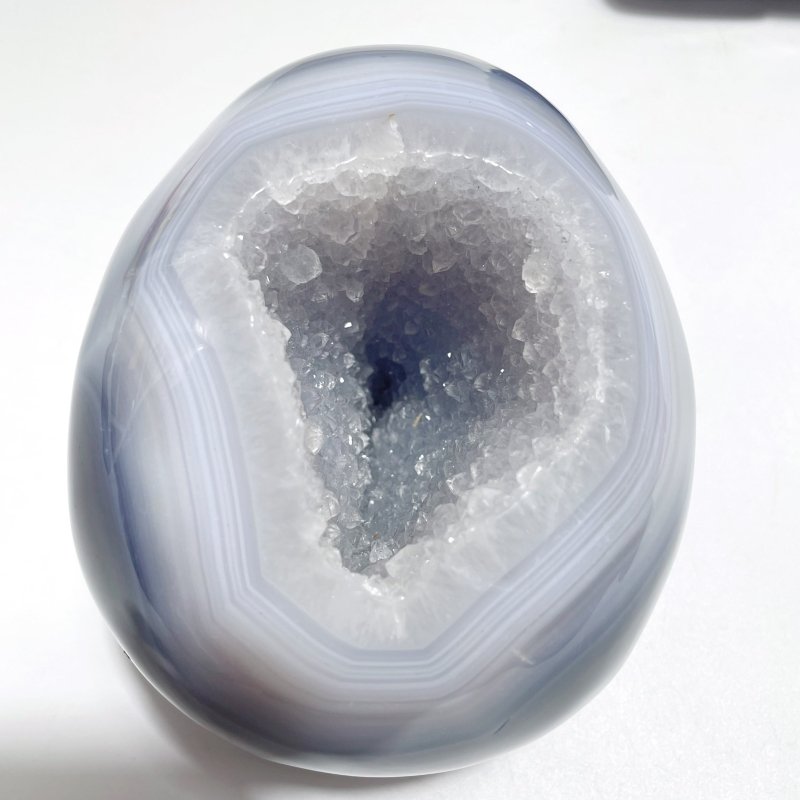 2 Pieces Large Druzy Geode Agate Skull Carving - Wholesale Crystals