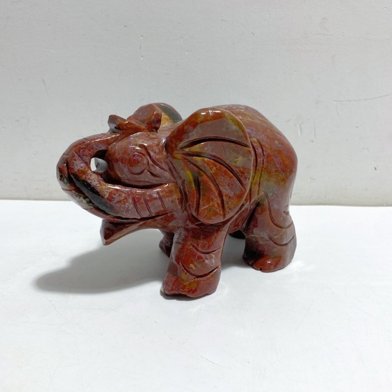 2 Pieces Large Ocean Jasper Elephants Crystal Carving -Wholesale Crystals