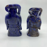 2 Pieces Large Sodalite Grim Reaper Sickle Carving -Wholesale Crystals