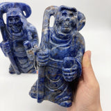 2 Pieces Large Sodalite Grim Reaper Sickle Carving -Wholesale Crystals