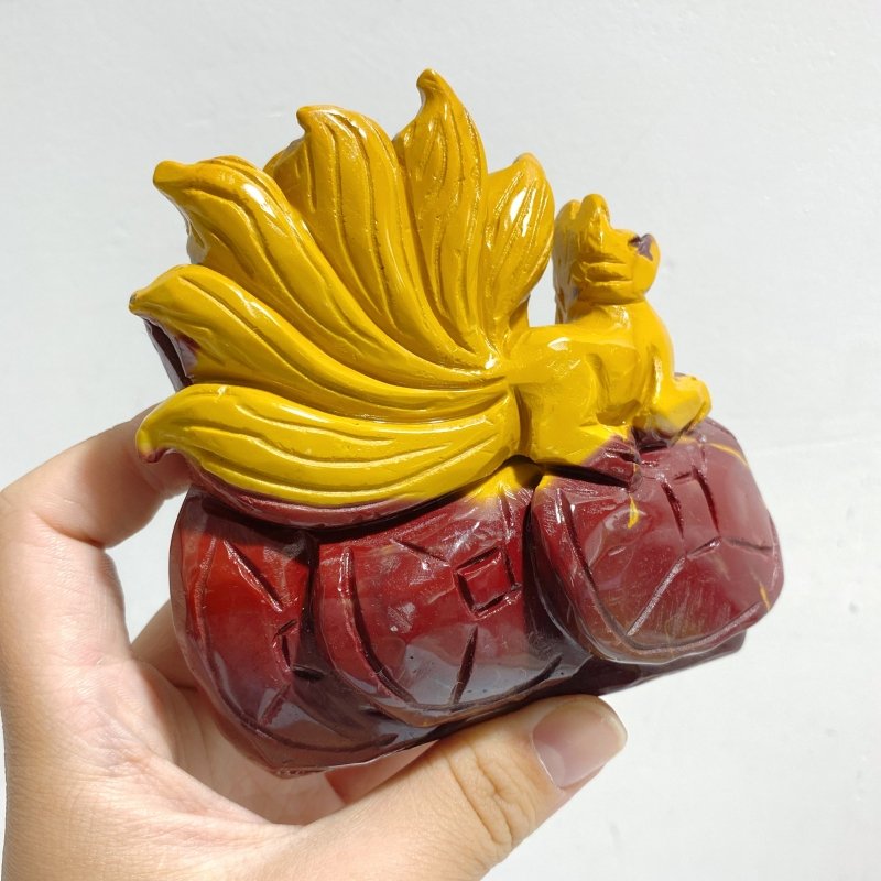 2 Pieces Mookaite Nine-tailed Fox Carving 4 -Wholesale Crystals