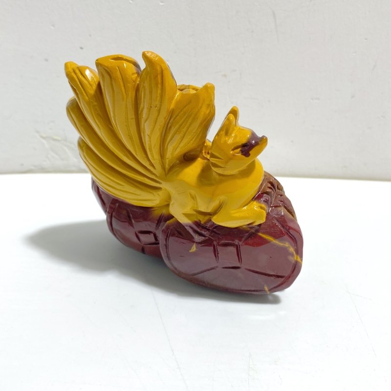 2 Pieces Mookaite Nine-tailed Fox Carving 4 -Wholesale Crystals
