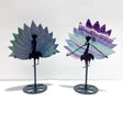 2 Pieces Peacock Crystal Carving With Stand Fluorite Ruby In Kyanite - Wholesale Crystals