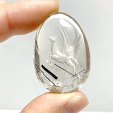 2 Pieces Pegasus Black Rutile Quartz Inner Scene Carving - Wholesale Crystals
