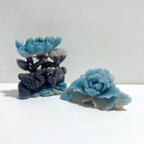 2 Pieces Trolleite Flower & Mandarin Duck Carving - Wholesale Crystals