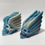 2 Pieces Trolleite Stone Indian Skull Carving - Wholesale Crystals