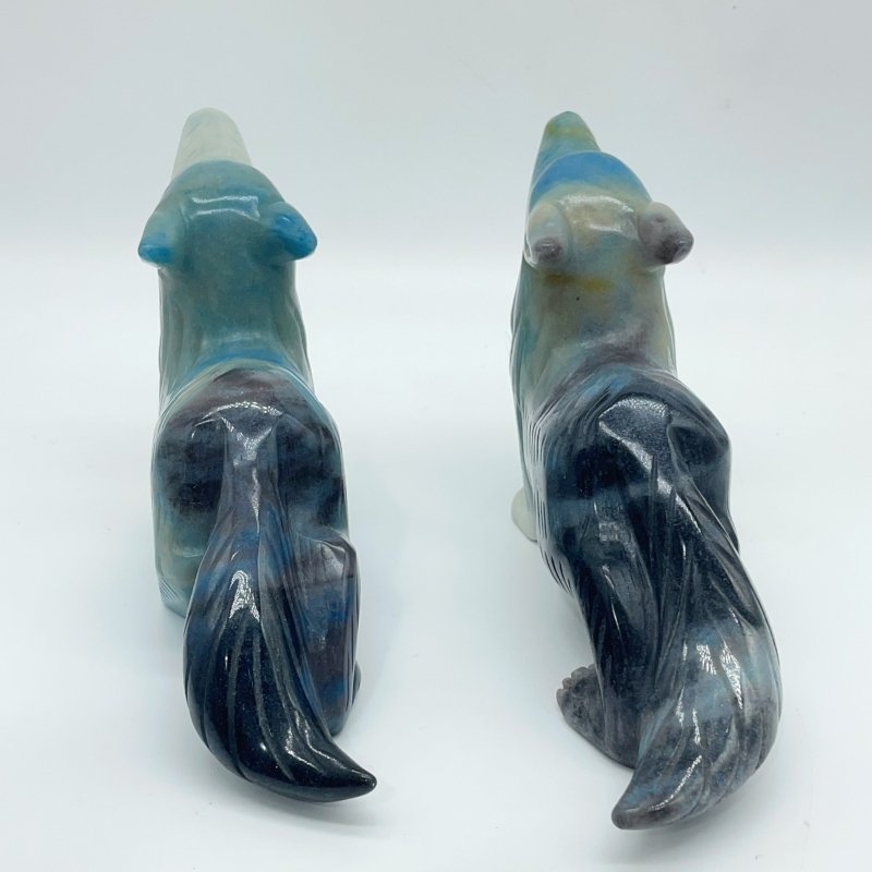 2 Pieces Trolleite Stone Wolf Carving - Wholesale Crystals
