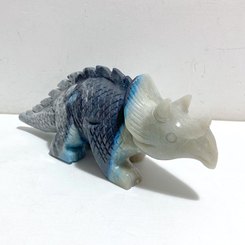 2 Pieces Trolleite Triceratops Three-horned Dinosaur Carving -Wholesale Crystals