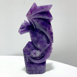 2 Pieces Unique Lepidolite Flying Dragon Carving - Wholesale Crystals