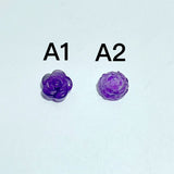 2 Styles Amethyst Rose Flower Carving Wholesale - Wholesale Crystals