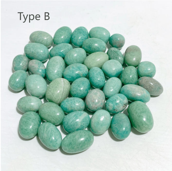 2 Types Amazonite Tumbled Wholesale -Wholesale Crystals