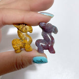 2 Types Donkey Carving Wholesale Crazy Agate Ocean Jasper - Wholesale Crystals