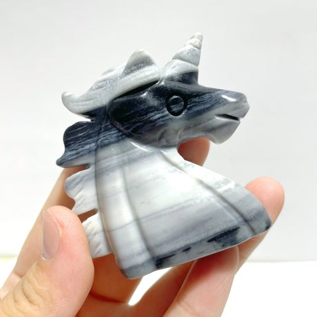 2 Types Large Unicorn Carving Wholesale Black Obsidian Tai Chi Stone - Wholesale Crystals