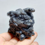2 Types Medusa Carving Wholesale Garnet Larvikite - Wholesale Crystals