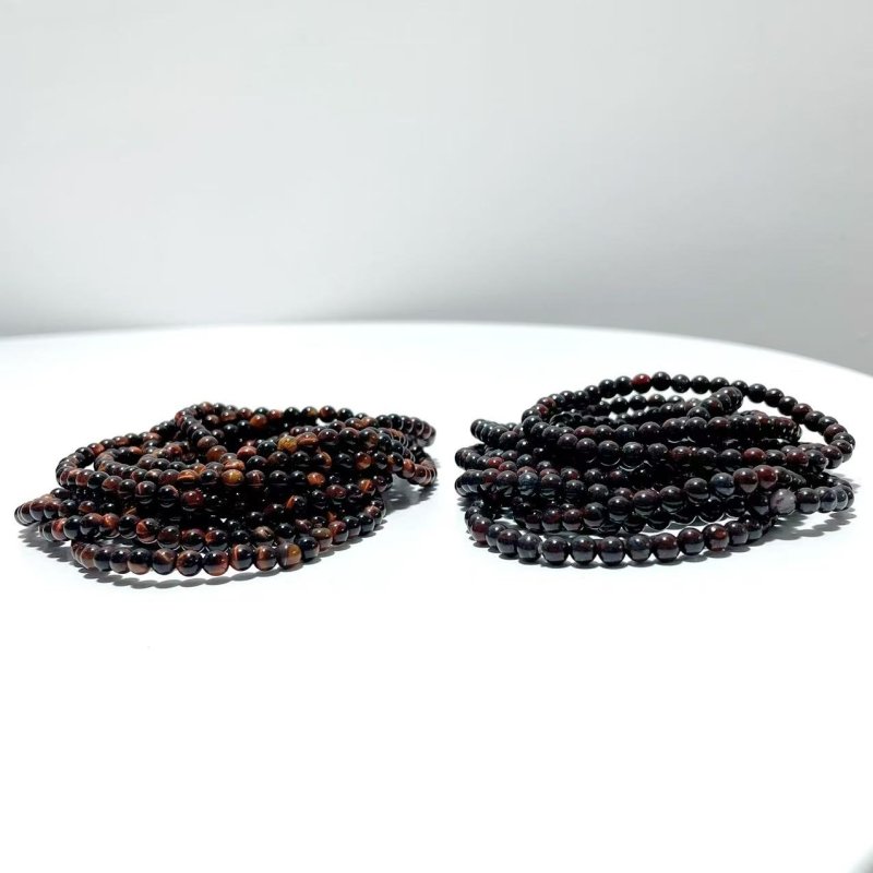 2 Types Mini Beads Bracelet Hematite Red Tiger Eye Wholesale - Wholesale Crystals